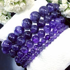 Zenkeeper 108 Pcs Amethyst Beads for Jewelry Making 8 MM Amethyst Gemstones Loose Stone Beads - color: Amethyst bead, size: 8MM, 108pcs