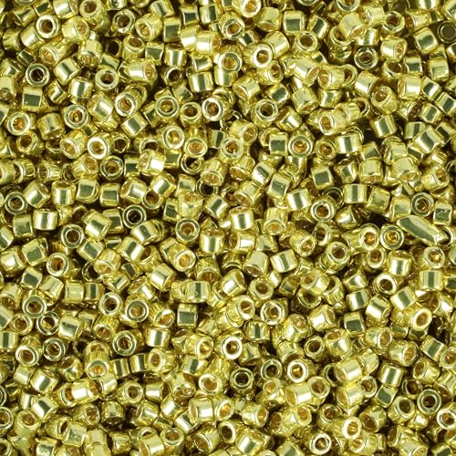 Miyuki Delica Seed Beads – Size 11/0 (1.6 mm), DB1835, Duracoat Galvanized Zest, 7.2 g, Approx. 1440 Beads, Made in Japan - color: DB1835 - Duracoat Galvanized Zest