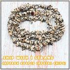 500 pcs Natural Chip Stone Beads, Dalmatian 5-8 mm Irregular Gemstones Healing Crystal Loose Rocks Bead Hole Drilled for Jewelry Making Bracelet - color: Dalmatian