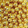 90 Round Gold Acrylic Beads 14mm Diameter with 2.4mm Hole for Crafts - color: Gold, size: 14mm