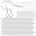 200 PCS/100 Pairs 925 Sterling Silver Plated Earring Hooks Hypoallergenic Silver Ear Wires Fish Hooks with 100 PCS Clear Silicone Earring Backs and 100 PCS Jump Rings for DIY Jewelry Making - color: Silver