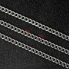 UMAOKANG 5 Meters Cuban Chain for Necklace DIY Jewelry Making Chains Bulk Stainless Steel Chain for Jewelry Making with Jump Rings and Lobster Clasps - color: 1.2mm Silver Cuban