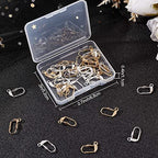 Beebeecraft 1 Box 40Pcs Leverback Earring Findings 24K Gold Plated Brass French Earring Hooks with Open Loops Silver and Gold 16.5x11mm Interchangeable Dangle Ear Wire Findings for Jewelry Making - color: Leaf Leverback Earring