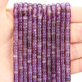 BONNY BOXX 150PCs Natural Amethyst Spacer Beads, Loose Semi Precious Flat Round Gemstone Heishi Disc Stone Beads for Beading Jewelry Making 4mm*2mm - color: Amethyst, size: 4MM*2MM