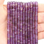 BONNY BOXX 150PCs Natural Amethyst Spacer Beads, Loose Semi Precious Flat Round Gemstone Heishi Disc Stone Beads for Beading Jewelry Making 4mm*2mm - color: Amethyst, size: 4MM*2MM