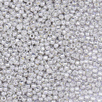 5000pcs Glass Seed Beads, 3mm 8/0 Small Individual Color Seed Beads Mini Pony Bulk for DIY Bracelet Necklaces Wrist Jewelry Making, Silver - color: Silver