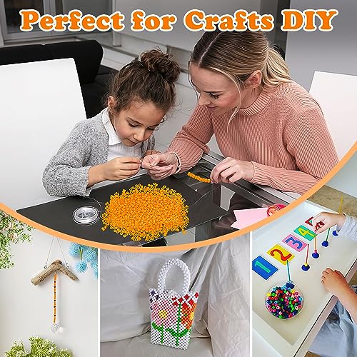 QPIXVB 1100pcs Pony Beads,Beads for Jewelry Making,Friendship Bracelet Bead Kit,Hair Beads Bead for Crafts,Bracelets Making,Necklace Keychain - color: orange beads