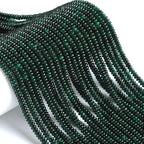 150PCS 2x4mm Natural Blackish Green Jade Stone Rondelle Beads Abacus Disk Stone Beads Round Loose Spacer Gemstone for DIY Bracelet Necklace Jewelry Making - color: Dark green Jade Stone, size: 2x4mm Abacus Disk