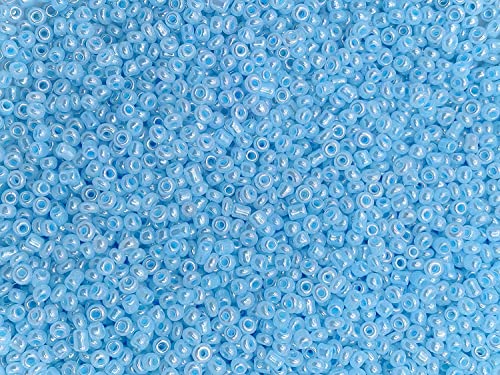 Seed Beads Size:11/0 50 gr / 1.76 oz (Light Blue Pearl) - color: Light Blue Pearl