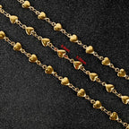 UMAOKANG 5 Meters Gold Plated Heart Chain for Jewelry Making Stainless Steel Chains Bulk for Women Necklace Anklet DIY Jewelry Supplies Findings - color: Gold Heart