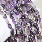 MJDCB Natural Irregular Shape Stone Beads 6-8mm Amethyst Gemstone Energy Crystal for Jewelry Making Bracelet Necklace - color: Amethyst