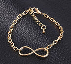ALIMITOPIA Infinity Symbol Connectors Jewelry Making Charms Pendants - color: 8 Infinity Symbol-13*32mm-KC gold(50pcs)