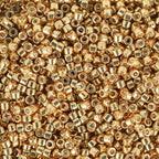 Miyuki Delica Seed Beads – Size 11/0 (1.6 mm), DB0410, Galvanized Yellow Gold Dyed, 7.2 g, Approx. 1440 Beads, Made in Japan - color: DB0410 - Galvanized Yellow Gold Dyed