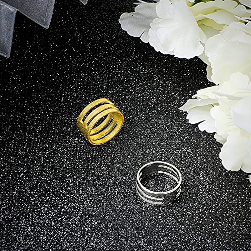 Hicarer 2 Pieces Jump Ring Opening Tools Opening Stainless Steel Jump Split Ring Opener Circle Tool for Jewelry Makers Craft Projects Supplies(Gold, Silver) - color: Gold, Silver