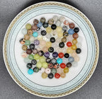 1200pcs 6mm Natural Round Stone Beads Real Gemstone Beading Loose Gemstone Hole Size 1mm DIY Smooth Beads for Bracelet Necklace Earrings Jewelry Making,Box Packed(24 Material -A,6mm) - color: 24 material -A,6mm, size: 6mm