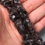 10-13mm Natural Irregular Freeform Raw Tea Quartz Stone Nugget Beads Reiki Crystal Healing Minerals Quartz Bead DIY Jewelry Making - color: Tea Quartz