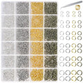 2840 Pieces Jump Rings for Jewelry Making, Shynek Open Jump Rings for Jewelry Making Supplies, Crafts and Keychains(4mm 5mm 6mm 7mm 8mm 10mm)