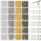 2840 Pieces Jump Rings for Jewelry Making, Shynek Open Jump Rings for Jewelry Making Supplies, Crafts and Keychains(4mm 5mm 6mm 7mm 8mm 10mm)