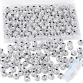 100pcs Soccer Beads with 5.5 Yard Elastic Rope,Acrylic Sports Beads DIY Spacer Bead for Necklace Bracelet Keychains Handmade Jewelry Making Accessories Craft Supplies,12mm(Soccer) - color: Soccer