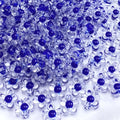 150Pcs Acrylic Flower Beads Candy Color Transparent Plastic Pastel Spacer Beads with Hole for DIY Crafts Wind Chimes Suncatcher Necklaces Bracelets Earrings Jewelry Making(Sapphire) - color: Sapphire