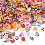 Airssory 3000 Pcs Handmade Polymer Clay Food No-Hole Slice Beads for Jewelry Making DIY Craftings - color: Food No-Hole Slice Beads_3000 Pcs