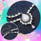 Catery Head Chain Jewelry Boho Gold Rhinetsone Headpiece Indian Accessories for Women - color: A Silver