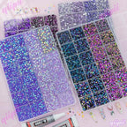 qiipii 8 Color 2-6mm Purple Jelly Resin Rhinestones w B7000 Jewelry Glue for Bedazzling Crafting Flatback Stones Gems Diamonds for Nails Face Eyes Makeup Tumblers Bottles Crafts Clothes Shoes Phones - color: Light / Dark / Peacock Purple Series Rhinestone