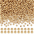 BENECREAT 600Pcs Real 24K Gold Plated Stainless Steel Spacer Beads, Round Spacers Beads, 1.5mm Hole Metal Smooth Bead for DIY Bracelet Necklace Jewelry Crafts Making - size: Hole: 1.5mm