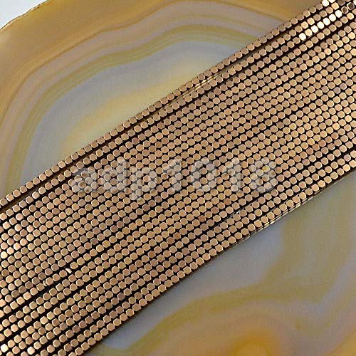 AD Beads Natural Hematite Gemstone Faceted Square Cube Loose Beads 16" 2x2mm 4x4mm (4x4mm, Metallic Copper) - color: Metallic Copper, size: 4x4mm