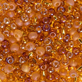 John Bead Czech Glass Seed Beads 6/0 Topaz Mix Beads for Jewelry Making Crafts, 23g Vial - color: Topaz Mix