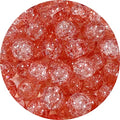 100pcs Crackle Glass Beads 10mm Round Crystal Glass Spacer Crafts Beads for Jewelry Making Necklace Bracelet Earrings DIY Crafts(Peach) - color: Peach, size: 10mm