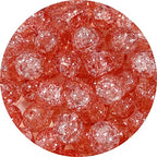 100pcs Crackle Glass Beads 10mm Round Crystal Glass Spacer Crafts Beads for Jewelry Making Necklace Bracelet Earrings DIY Crafts(Peach) - color: Peach, size: 10mm