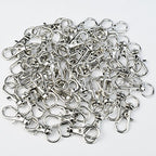 50 pcs Swivel Clasps Lanyard Snap Hook,cnomg Metal Swivel Lanyard Snap Hook Lobster Claw Clasp(Sliver) - color: Sliver, size: 1.2 inches
