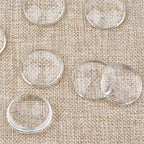 Craftdady 100Pcs Transparent Glass Cabochons 29.5-30mm Clear Glass Flat Back Dome Tile Half Round Covers for Photo Pendant Jewelry Making - color: Transparent Clear, size: 30mm Round