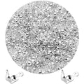 1000Pcs Beads Tips Knot Covers Clamshell Crimp Tips Beads Set Jewelry Making Beads Open Clamshell Fold-Over Bead Tips for Knots & Crimp Findings Jewelry Making DIY Craft（Silver） - color: Silver