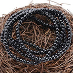 MASSIVE BEADS Handmade Yoga Stretch Elastic Bracelet Natural Stone Crystal Healing Power Energy Gifts for Unisex Adult 4mm 6mm 8mm 10mm - color: Black Tourmaline(Super Protection), size: 4mm