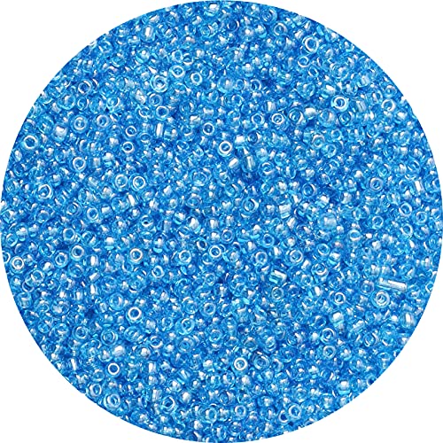 1000pcs Blue Glass Seed Beads Bulk,4mm 6/0 Seed Pony Beads for Bracelets,Necklace,Jewelry Making -Waist Spacer Bead for DIY Craft Projects - color: Dark Blue, size: 4mm