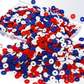 Batiyeer 3000 Pcs Red White and Blue Clay Beads Bracelet Making Kit 6 mm Patriotic 4th of July 250th Anniversary Spacer Beads Heishi Polymer Clay Bead for Necklace Earring Bracelet Making - color: Red, Blue, White