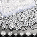 560 Pcs Briollete Crystal Glass Beads for Jewelry Making, Faceted Rondelle With Box, Spacer for DIY Craft Bracelets Charms Wind Chimes, 4/6/8mm (Transparent) - color: Transparent