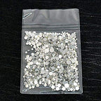AD Beads 1440 Pieces Mixed Size No Hotfix Glue on Quality Glass Flatback Rhinestones Round Crystal Gems (01 Crystal) - color: Crystal 01