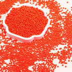 8/0 Glass Seed Beads Bulk, Orange 3mm Tiny Round Craft Seed Bead, Small Mini Pony Beads for Jewelry Making Bracelet Necklace Wrist Beading Weaving Supplies, 2500pcs - color: Orange