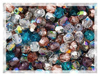 1.76oz Faceted Fire Polished Round Glass Beads 4mm (0.16in), Czech Republic Bohemian Glass Transparent Mix - color: Mix 03 Transparent AB, size: 50 g