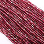 Natural Stone Beads Garnet Gemstone Faceted Loose Beads for DIY Jewelry Making Necklace Bracelrt 2 Strands/Pack Length 15" Size 4.5mm - size: 4.5mm