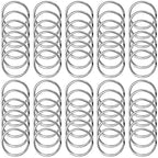CREST Surgical and Marine Grade Stainless Steel Split Ring for Keychains SS316L Key Rings for Car Keys - color: 50-pack