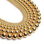 Song Xi 18K Gold Hematite Beads Round Loose Beads for Jewelry Making DIY Bracelets and Necklaces 4mm/95pcs - color: 18k gold, size: 4mm
