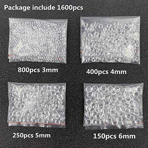 1600 Pieces Clear Dewdrop Water Droplets Embellishments Round Clear Dewdrop Beads Waterdrop Resin Beads for DIY Paper Crafts Cell Phone Case Card Making Decor Scrapbooking Accessories
