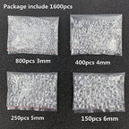 1600 Pieces Clear Dewdrop Water Droplets Embellishments Round Clear Dewdrop Beads Waterdrop Resin Beads for DIY Paper Crafts Cell Phone Case Card Making Decor Scrapbooking Accessories