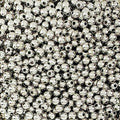 1,200 Round Silver Acrylic Beads 6mm Diameter with 1mm Hole - color: Silver, size: 6mm