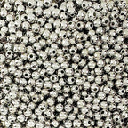 1,200 Round Silver Acrylic Beads 6mm Diameter with 1mm Hole - color: Silver, size: 6mm