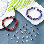 PH PandaHall 200pcs Large Hole Spacer Beads Tibetan Alloy Antique Silver Donut Rondelle Jewelry Spacers for Bracelet Jewelry Making, 8x2mm, Hole: 3mm - color: Donut Antique Silver - 200pcs, size: 8mm